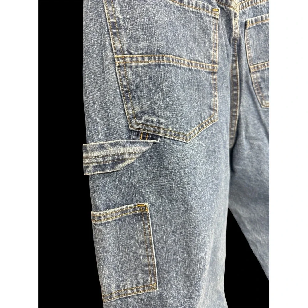 Bailey's Pt Carpenter Jeans Men's 36x34 Blue Denim Utility Work Pants Cotton